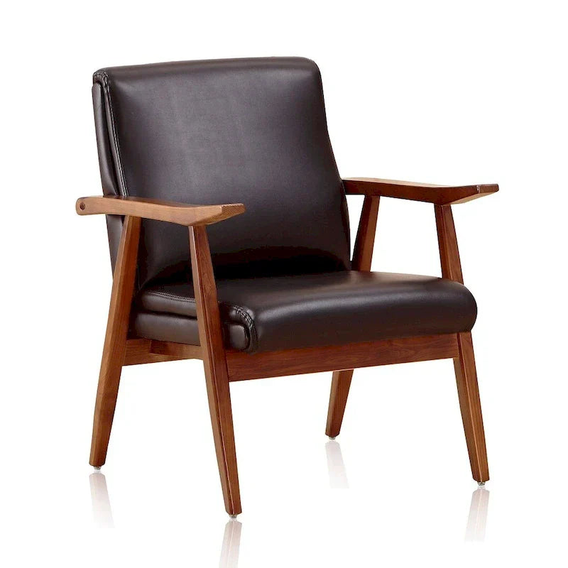 Fauteuil d'appoint en similicuir ArchDuke Amber de Manhattan Comfort