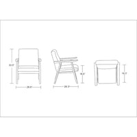 Fauteuil d'appoint en similicuir ArchDuke Amber de Manhattan Comfort