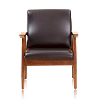 Fauteuil d'appoint en similicuir ArchDuke Amber de Manhattan Comfort