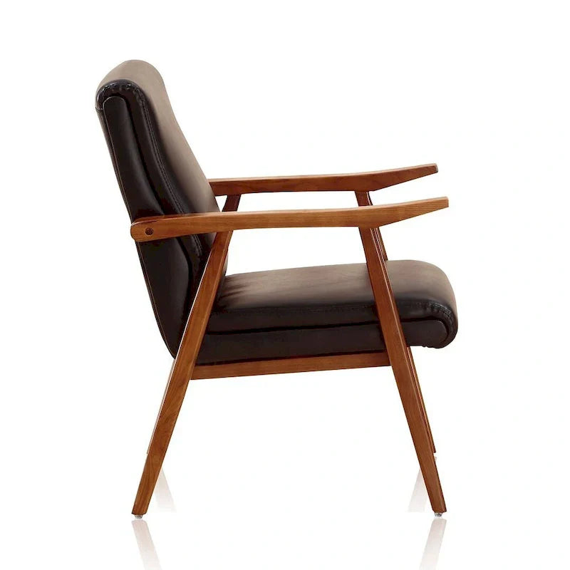 Fauteuil d'appoint en similicuir ArchDuke Amber de Manhattan Comfort