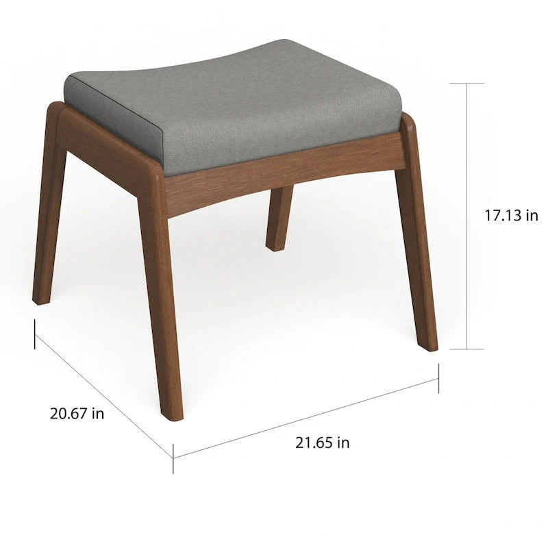 Carson Carrington Forssa – Pouf rembourré noyer de style Mid-century