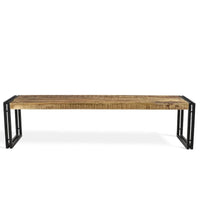 Banc Timbergirl fait main en bois de récupération et métal (Inde)