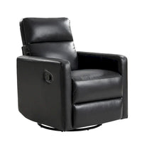 Fauteuil Inclinable Pivotant à Bascule Moderne Josefa en Cuir Véritable par Hulala Home