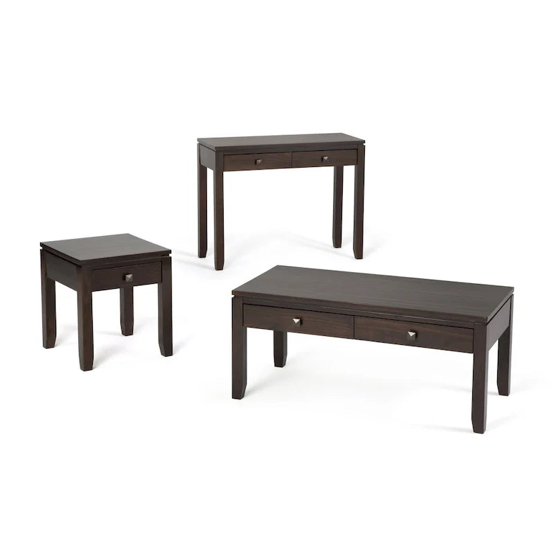 WYNDENHALL Essex Table console/table de canapé contemporaine en BOIS MASSIF de 38 pouces de large - 38 pouces de large