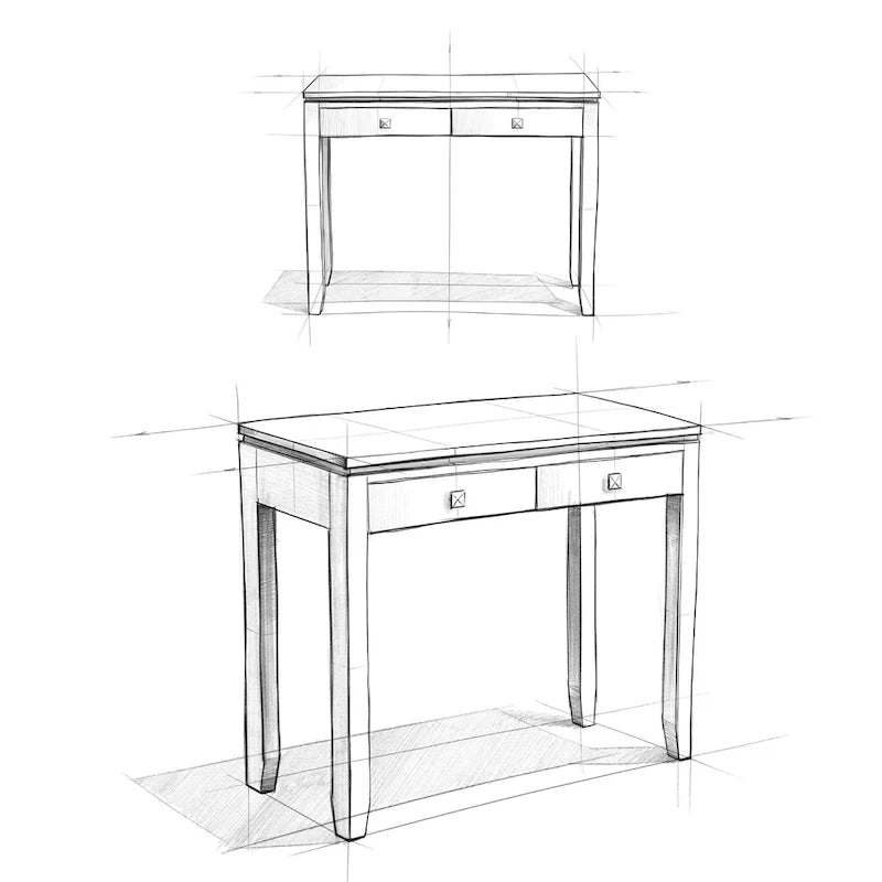 WYNDENHALL Essex Table console/table de canapé contemporaine en BOIS MASSIF de 38 pouces de large - 38 pouces de large