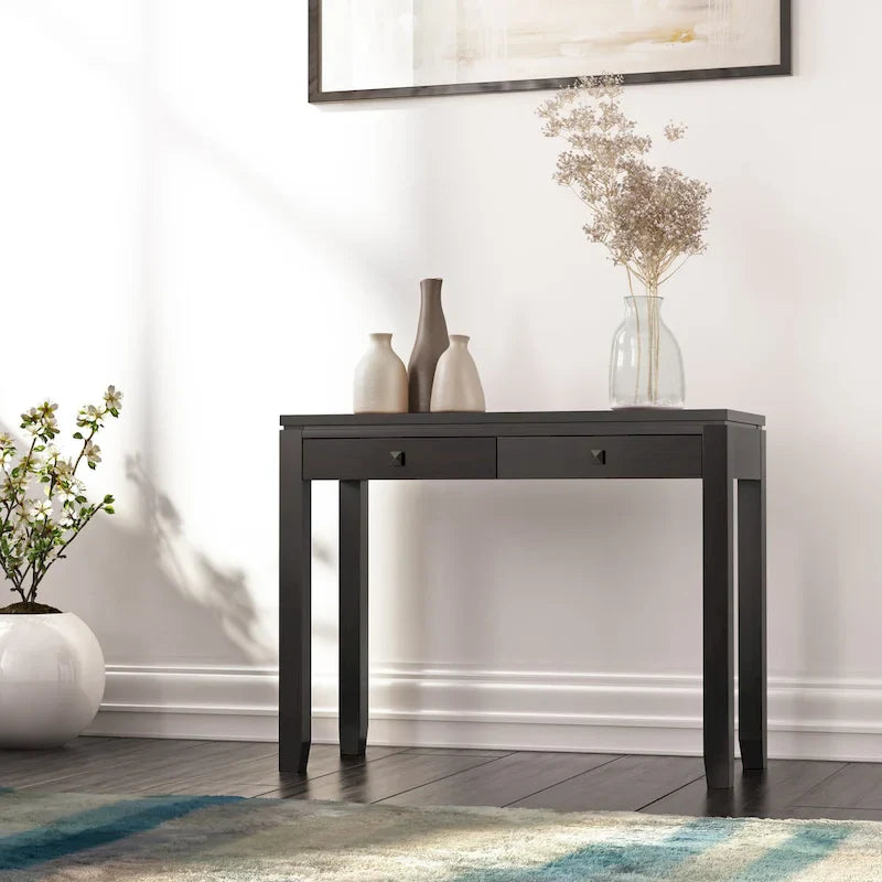 WYNDENHALL Essex Table console/table de canapé contemporaine en BOIS MASSIF de 38 pouces de large - 38 pouces de large