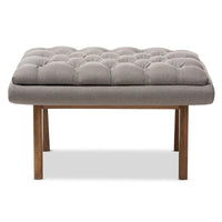 Ottoman rembourré du milieu du siècle par Baxton Studio