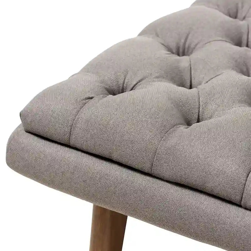 Ottoman rembourré du milieu du siècle par Baxton Studio