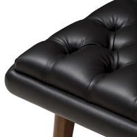 Ottoman rembourré du milieu du siècle par Baxton Studio