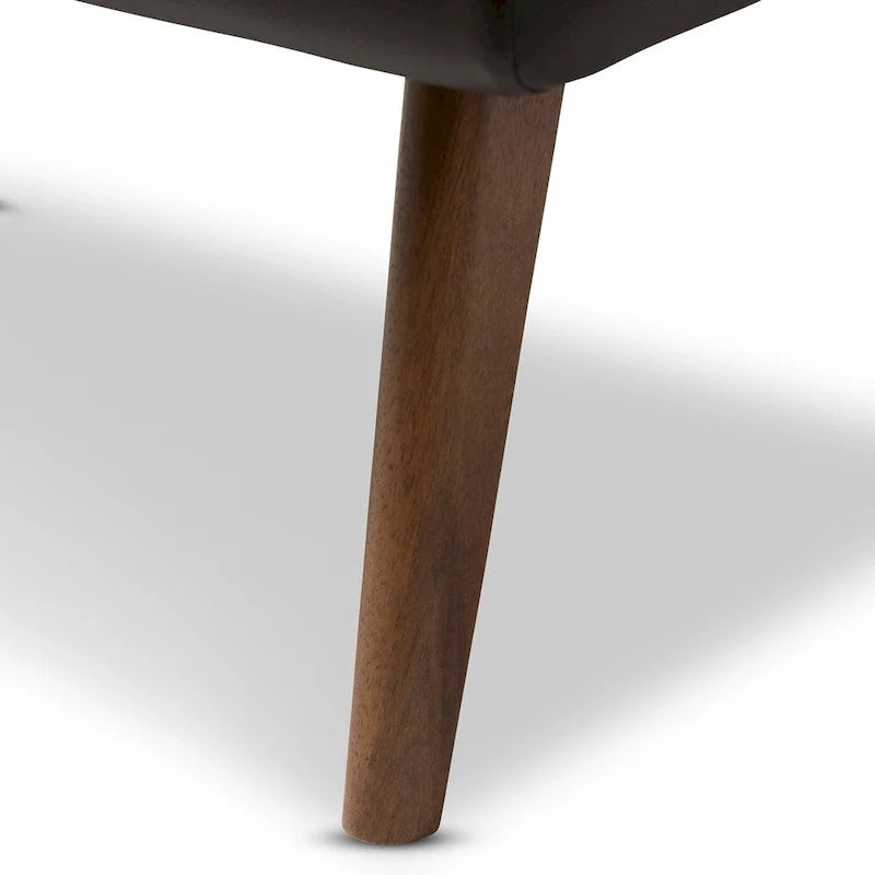 Ottoman rembourré du milieu du siècle par Baxton Studio