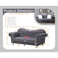 Canapé Chesterfield Américain Classique de Luxe à Dossier Capitonnage