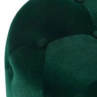 Pouf rond touffeté Adeco - Repose-pieds en tissu