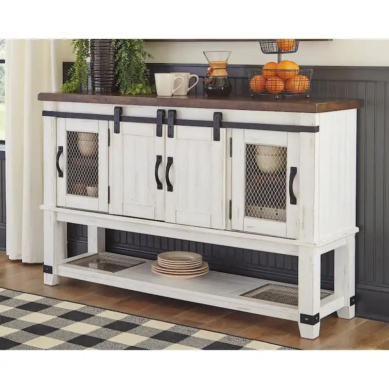 Signature Design By Ashley Valebeck Buffet de salle à manger blanc