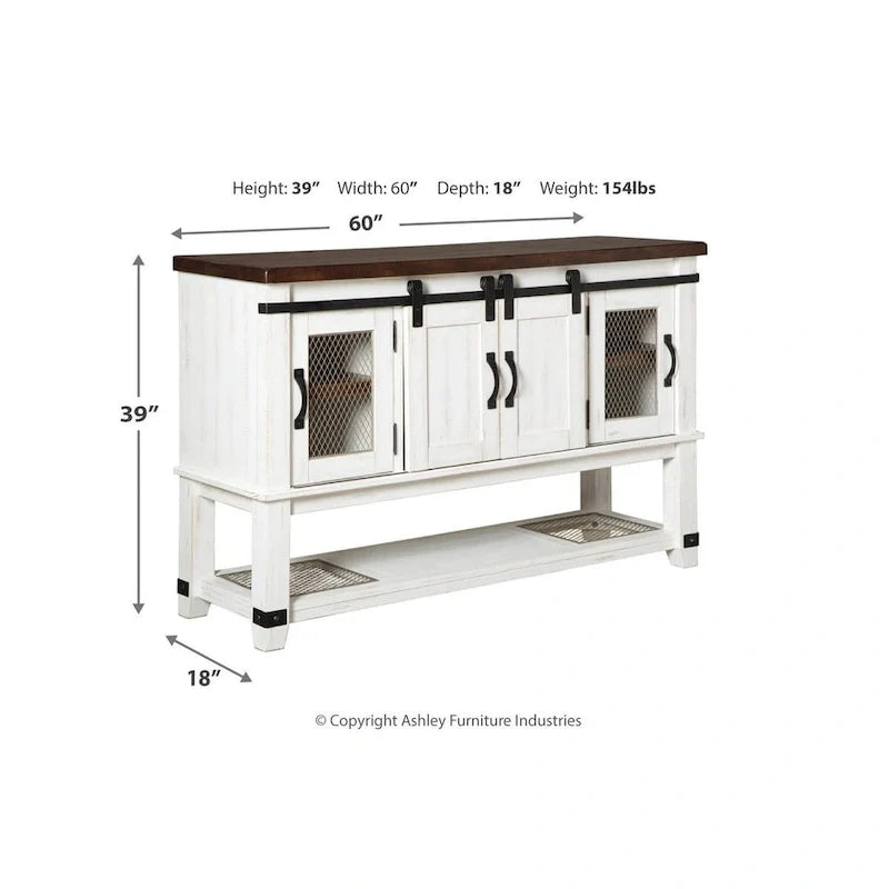 Signature Design By Ashley Valebeck Buffet de salle à manger blanc