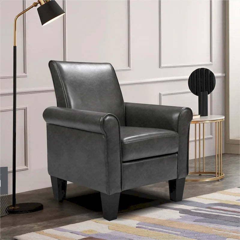 Fauteuils d'appoint, Fauteuil de salon confortable, Fauteuil en cuir PU