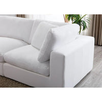 Canapé sectionnel modulaire 5 pièces contemporain garni de plumes Roundhill Furniture Rivas