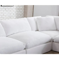 Canapé sectionnel modulaire 5 pièces contemporain garni de plumes Roundhill Furniture Rivas
