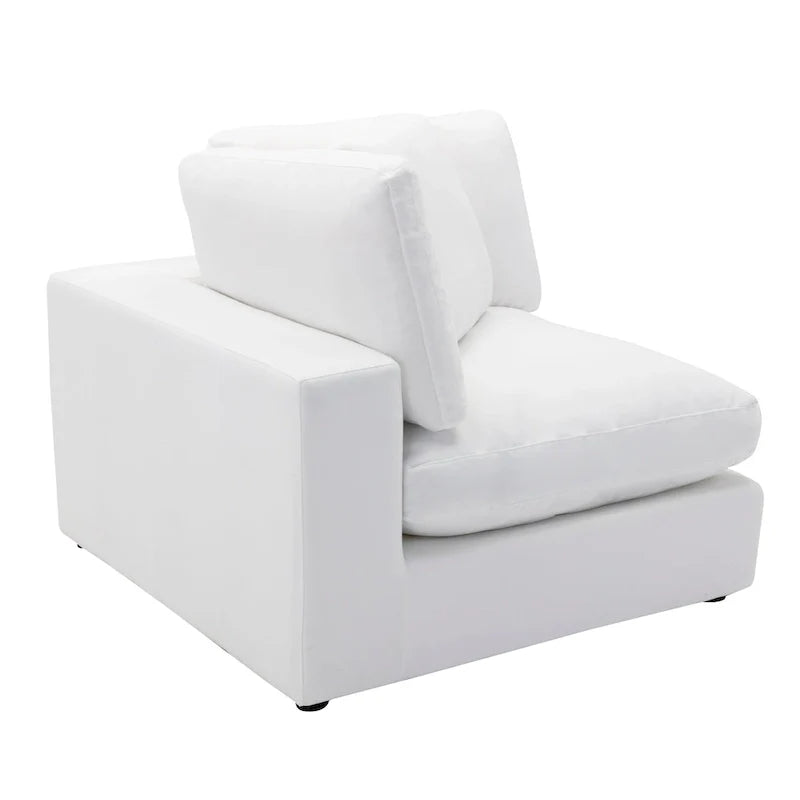 Canapé sectionnel modulaire 5 pièces contemporain garni de plumes Roundhill Furniture Rivas