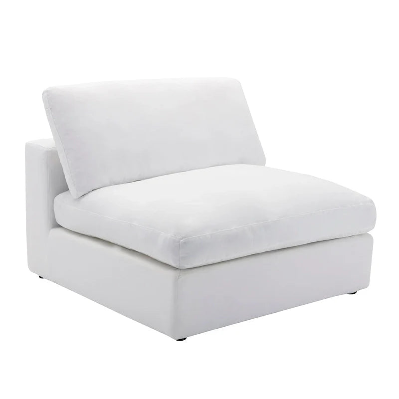 Canapé sectionnel modulaire 5 pièces contemporain garni de plumes Roundhill Furniture Rivas