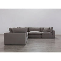 Canapé sectionnel modulaire 5 pièces contemporain garni de plumes Roundhill Furniture Rivas