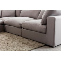 Canapé sectionnel modulaire 5 pièces contemporain garni de plumes Roundhill Furniture Rivas