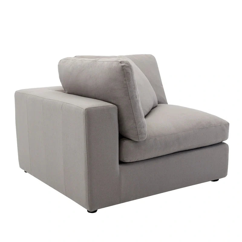 Canapé sectionnel modulaire 5 pièces contemporain garni de plumes Roundhill Furniture Rivas