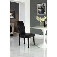 Chaise de salle à manger Parson noire Milton à clous décoratifs