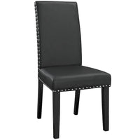 Chaise de salle à manger Parson noire Milton à clous décoratifs