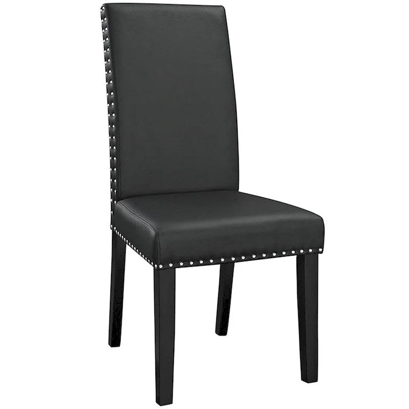 Chaise de salle à manger Parson noire Milton à clous décoratifs