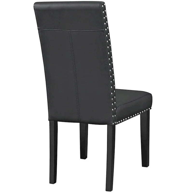 Chaise de salle à manger Parson noire Milton à clous décoratifs