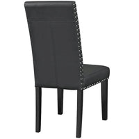Chaise de salle à manger Parson noire Milton à clous décoratifs