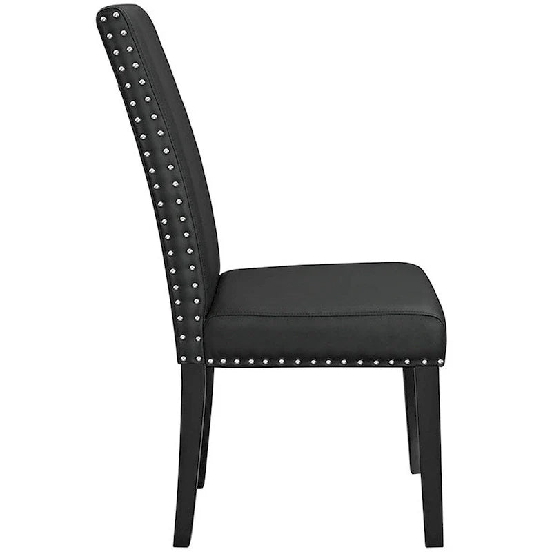 Chaise de salle à manger Parson noire Milton à clous décoratifs