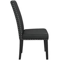 Chaise de salle à manger Parson noire Milton à clous décoratifs