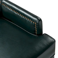 Fauteuil Angeles ergonomique en cuir végétalien de style moderne du milieu du siècle avec dossier à oreilles (lot de 2) par HULALA HOME