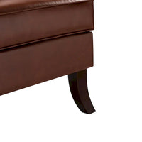 Fauteuil Angeles ergonomique en cuir végétalien de style moderne du milieu du siècle avec dossier à oreilles (lot de 2) par HULALA HOME