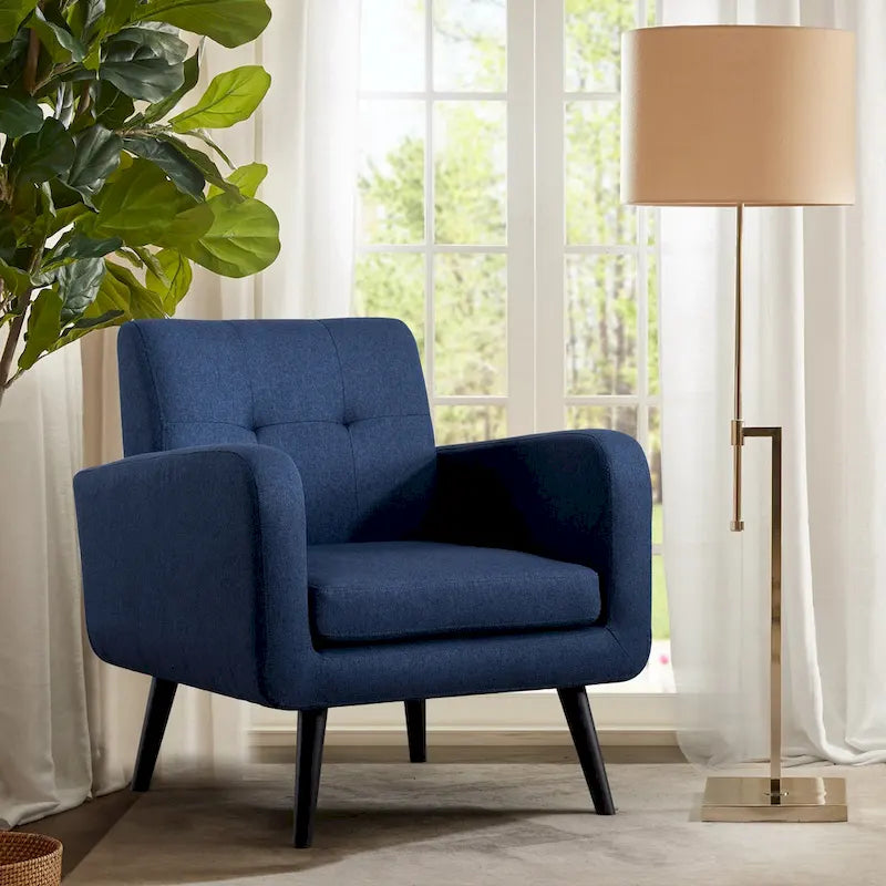 Fauteuil d'appoint moderne en tissu style milieu de siècle