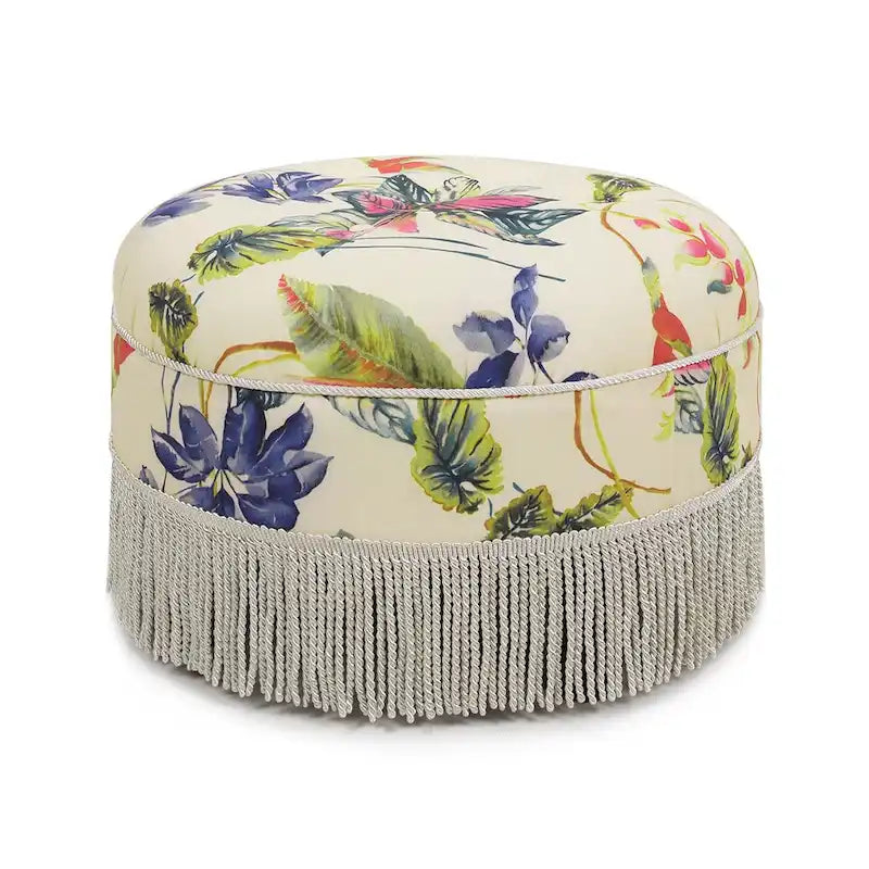 Pouf d'appoint rond rembourré Yolanda 24