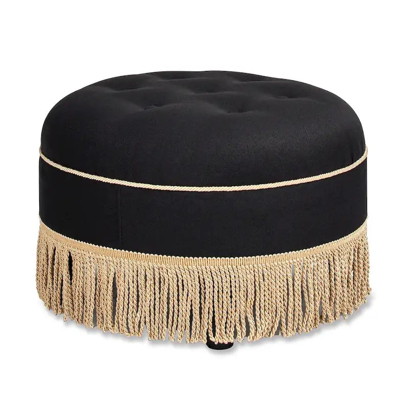 Pouf d'appoint rond rembourré Yolanda 24
