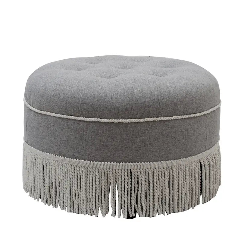 Pouf d'appoint rond rembourré Yolanda 24