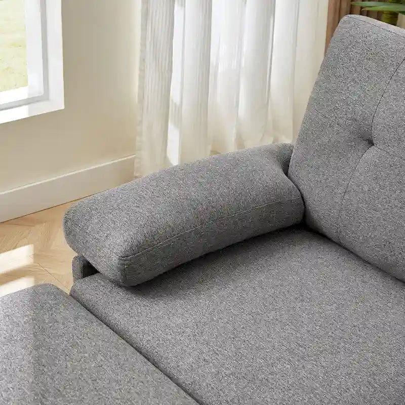 Canapé Sectionnel Forme L 86.22 pouces avec Poches de Rangement Latérales