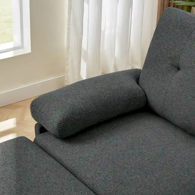 Canapé Sectionnel Forme L 86.22 pouces avec Poches de Rangement Latérales