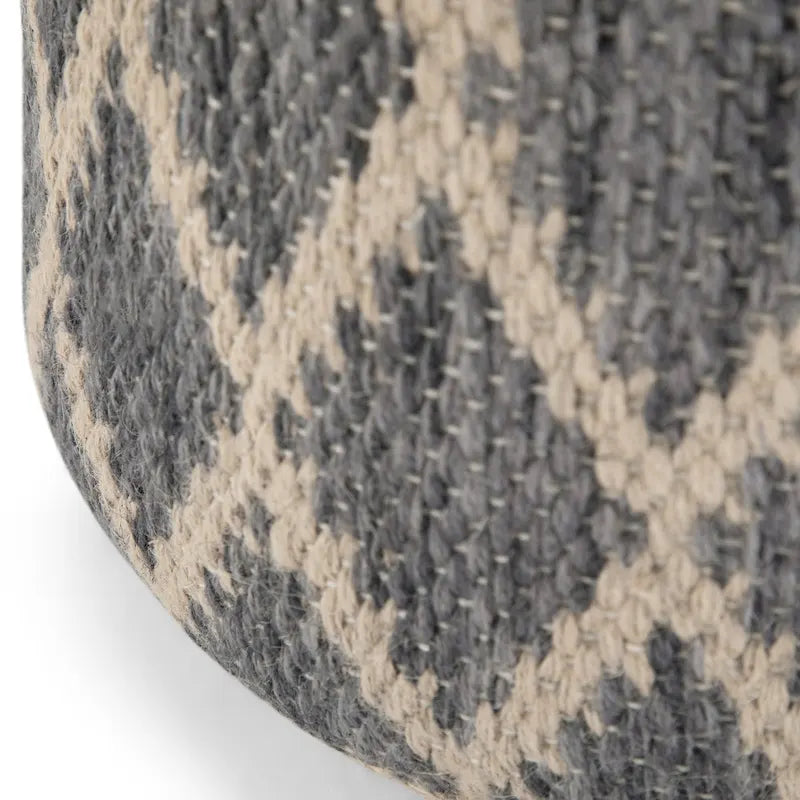 WYNDENHALL Nesbitt Pouf Rond Bohème, Jute Tressée Naturelle