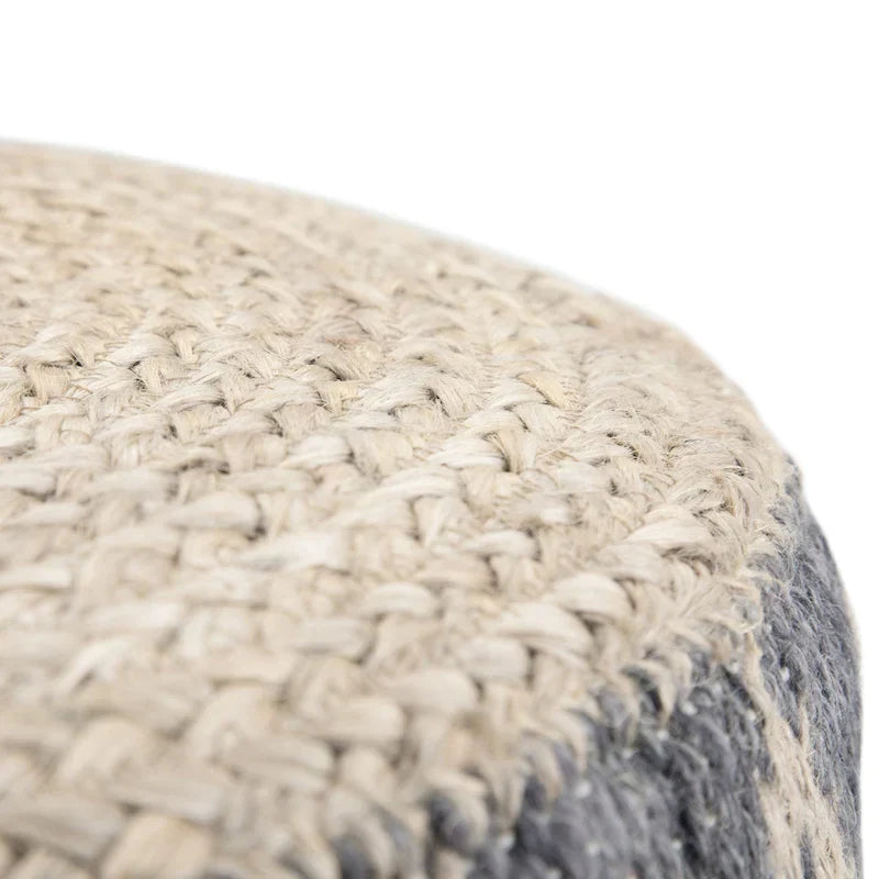 WYNDENHALL Nesbitt Pouf Rond Bohème, Jute Tressée Naturelle