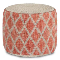 WYNDENHALL Nesbitt Pouf Rond Bohème, Jute Tressée Naturelle