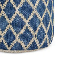 WYNDENHALL Nesbitt Pouf Rond Bohème, Jute Tressée Naturelle