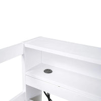 Lit de repos double XL en bois avec 2 lits gigognes et port USB