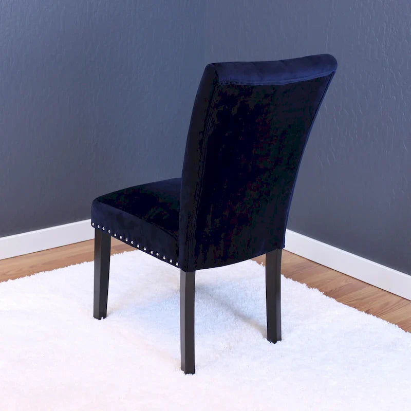 Chaises de salle à manger en velours capitonné Silver Orchid Flohr (lot de 2)