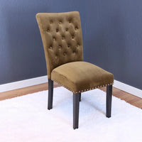 Chaises de salle à manger en velours capitonné Silver Orchid Flohr (lot de 2)