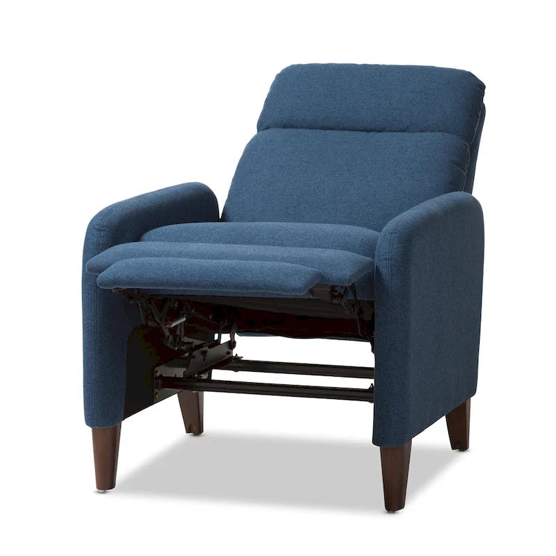 Fauteuil inclinable en tissu au style mid-century par Baxton Studio