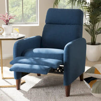 Fauteuil inclinable en tissu au style mid-century par Baxton Studio